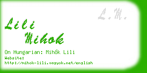 lili mihok business card