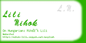 lili mihok business card